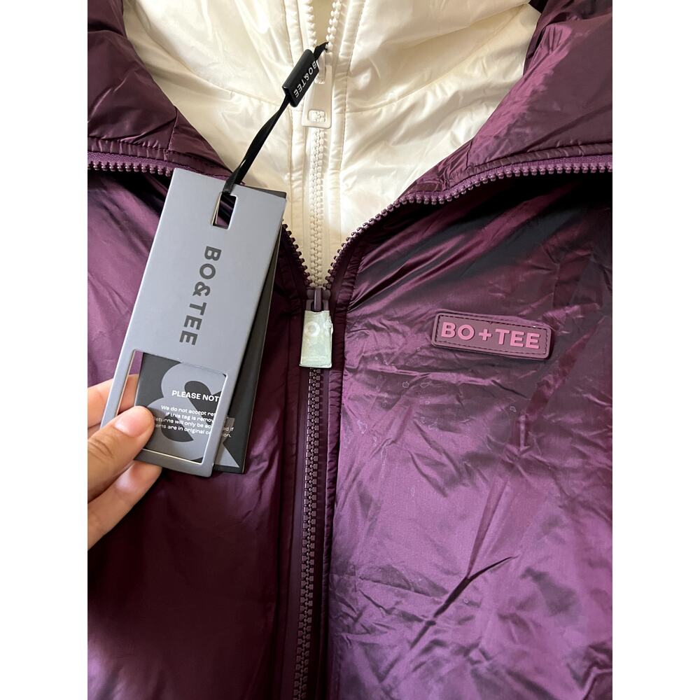 Bo+Tee Oh Polly Waterproof Layered Ski Jacket Puffer Burgundy Size M New - Picture 5 of 8